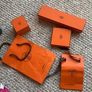 Hermès jewelry boxes and bags